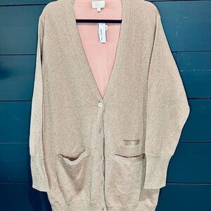 J. Crew Light Tan Cardigan Sweater